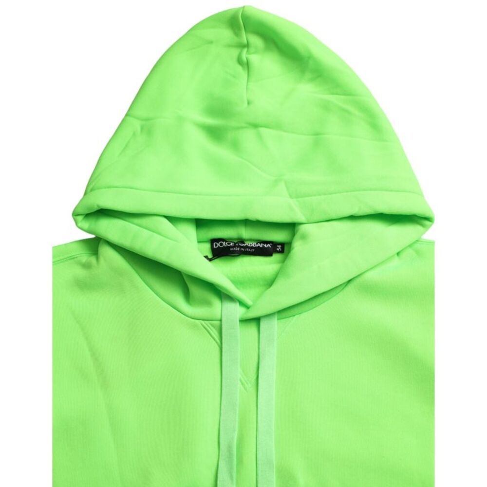 Dolce & Gabbana Cotton Relaxed Fit Hoodie Men Green Sweaters - Picture 3 of 3